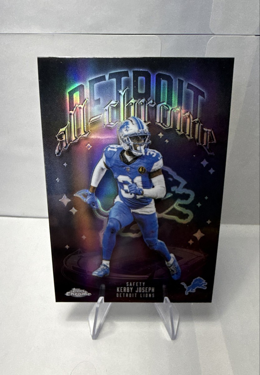 2025 Topps Chrome All Chrome Refractor ACT-23 Kerby Joseph Detroit