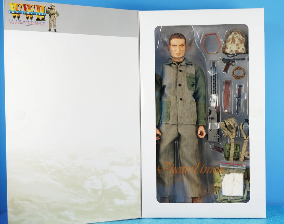 DRAGON 1:6 FIGURE 12" WW2 USMC Marine Soldier M1919A4 Machine Gun Gunner 70787 - Image 3 of 3