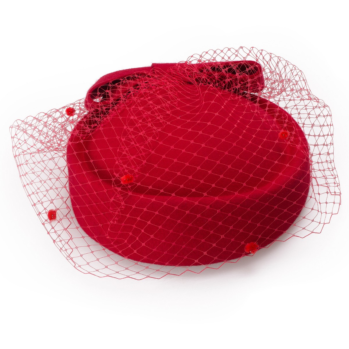 Womens Dress Fascinator Wool Felt Pillbox Hat Party Wedding 