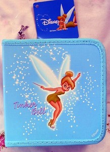 Disney Tinkerbell Cd Dvd Case W Zipper Charm Last Ones 02 Light Blue Ebay
