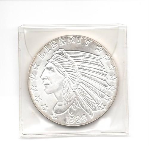 1 oz Incuse Indian Silver Round .999 fine Silver Bullion 1 Troy Ounce
