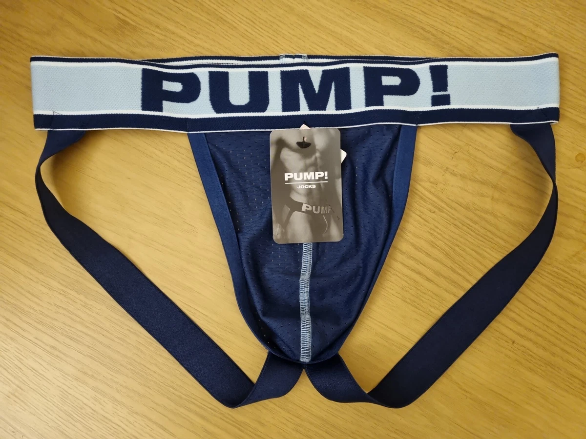 Pump Mesh Jockstrap Blue Size Large