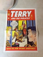 TERRY and the PIRATES #22 comic COVER ART original cover proof 1950 with INVOICE