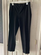 Chico  s Travelers 1 Black Sz M Rayon Nylon Spandex Elastic Waist Pants