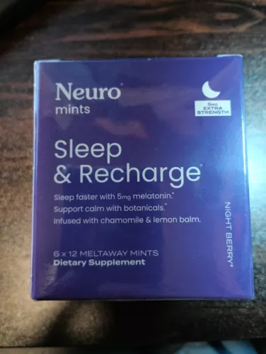 Neuro Melatonin 5mg Sleep & Recharge Mints (72 Pieces) - Fast Dissolve Melatonin