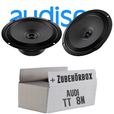 Audison Lautsprecher für Audi TT 8N 16cm Boxen 2-Wege Koax Einbauset Heck Seite