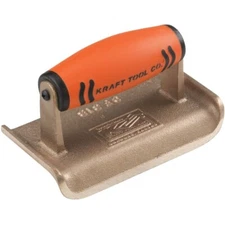 Kraft Tool Concrete Edger Bronze 6" x 4" x 1/4" Radius Pro Form Handle