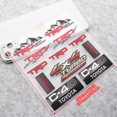 Toyota TRD Off Road 4x4 Turbo Racing Sport Car Logo 3D Sticker