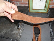 Chaussures René Derhy En Daim Brodé - Pointure 38, Occasion, Compensées