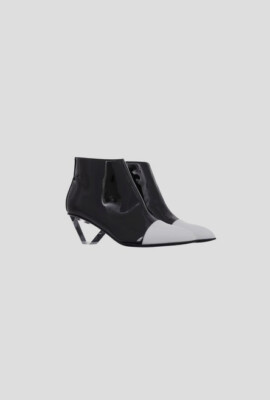 $1150 Balmain Women's Black Patent Leather Ankle Boots Booties Shoes EU 38 US 8