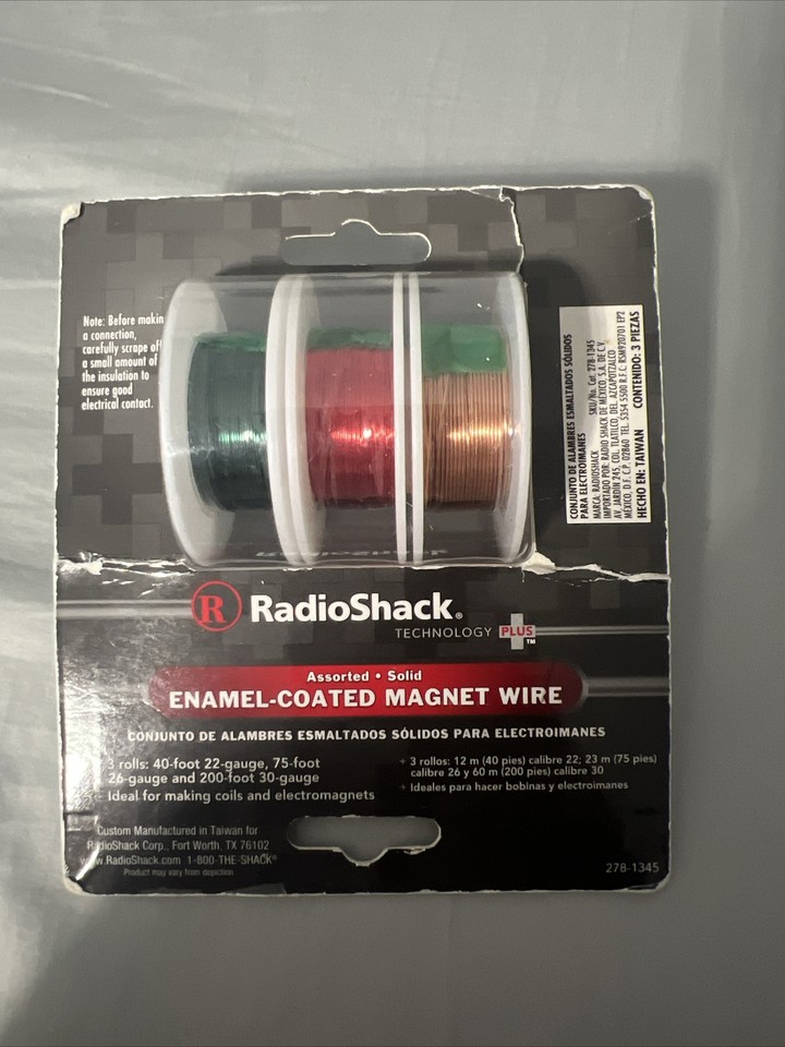 Radio Shack Enamel Coated Magnet Wire - 3 Spools: 22, 26, 30 AWG | eBay