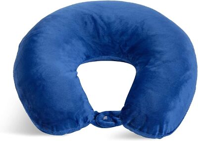 Adult Cozy Soft Microfiber Neck Pillow, Compact, Perfect for Plane or Car Tra...