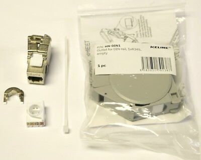 KEYSTONE KEJ C6 S TL HN DIN C6S KELINE DIN RAIL Keystone Holder CAT6 1XRJ45 KIT