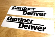 Gardner Denver TOW air compressor decals Stickers Gloss BLACK 10" (2) FAST USA