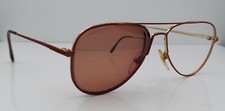 Vintage Flight Brown Pilot Metal Sunglasses Italy FRAMES ONLY