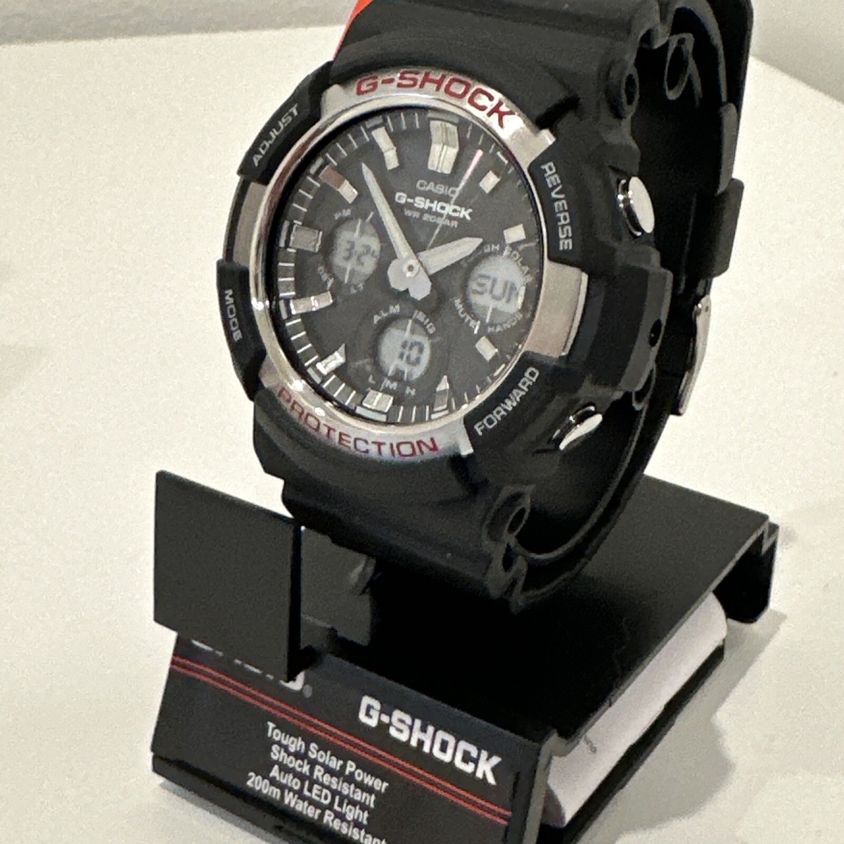 Casio G-Shock Men's Solar World Time Black Resin 50mm Watch Casio G-Shock Men's Solar World Time Black Resin 50mm Watch