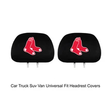 New Team ProMark MLB Boston Red Sox Head Rest Covers For Car Truck Suv Van