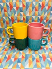 NEW FIESTAWARE STACKING Mug set of 4 bright colors Fiesta FREE SHIPPING