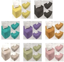 Faux Burlap Tissue Box Cover (8 Colors Available)