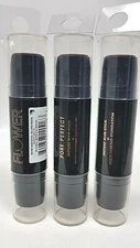 LOT 3 Flower Pore Perfect Instant Blur Stick Multi Tasking Foundation # 50 MOCHA