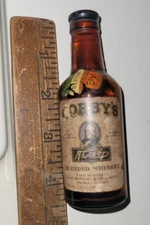 vtg CORBY'S WHISKEY 1/10 Small Bottle SHIPPING INCLUDED