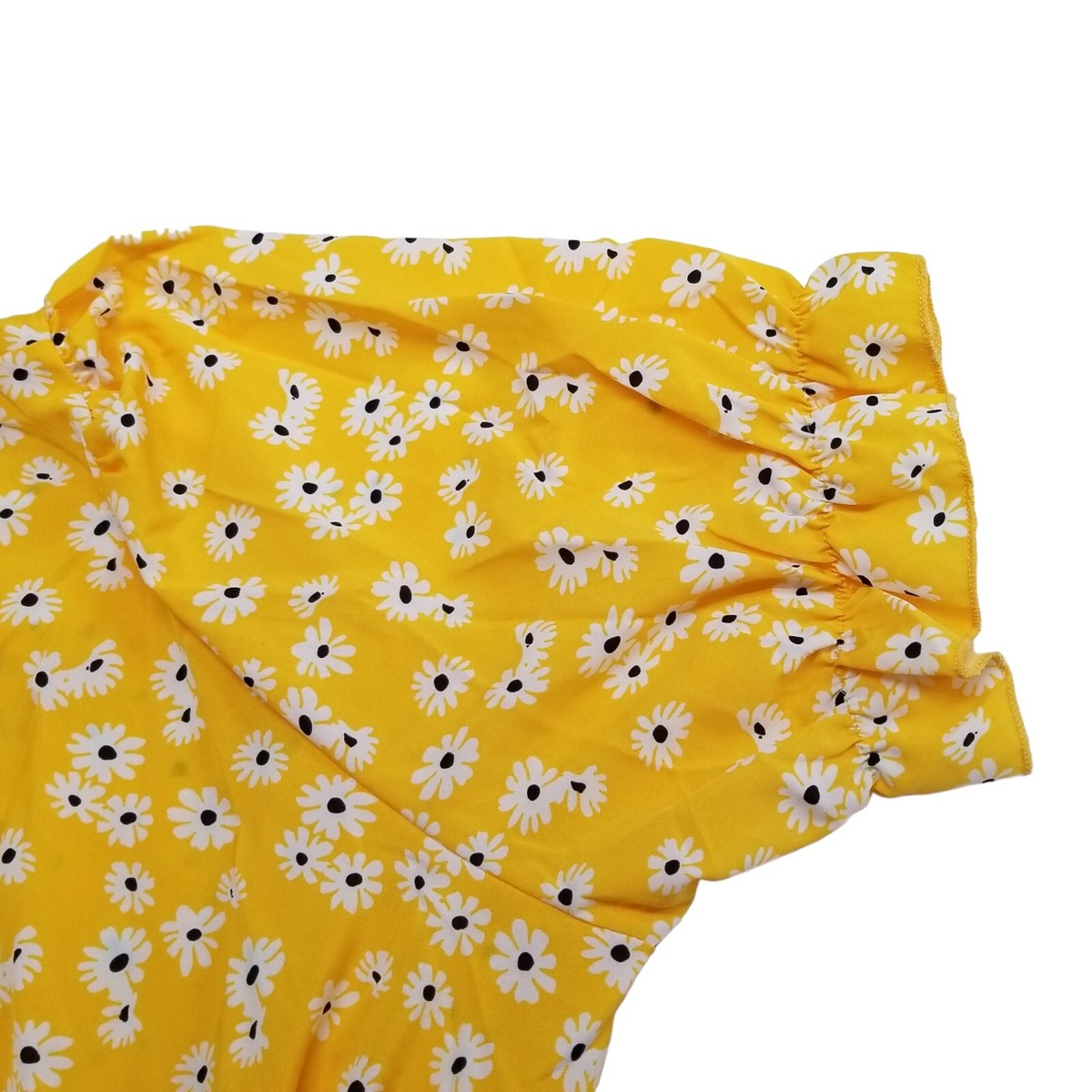 SHEIN CURVE Daisy Print Surplice V-Neck Peplum Top Womens SHEIN CURVE Daisy Print Surplice V-Neck Peplum Top Womens