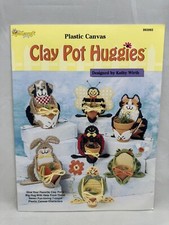 Clay Pot Huggies Plastic Canvas Pattern Book Animal Plant Kathy Wirth 993065