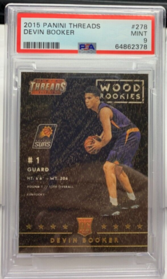 Devin Booker 2015-16 Panini Threads RC Wood Rookies #278 Phoenix 