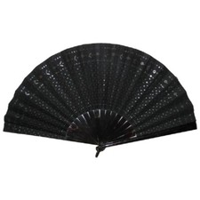 Antique Victorian to Edwardian Hand Fan with Sequins and Spangles Circa 1900