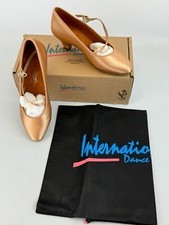 International Dance Shoes ICS RoundToe SingleStrap - Peach Satin 4.5 regular