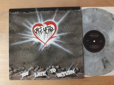 Rage Heart   Too Late To Return   GERMANY  1988   LP  GREY MARBLED  Vinyl  mint-