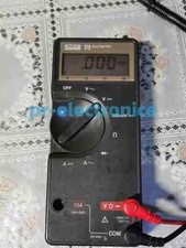 Fluke 73 Volt Meter Multimeter Leads Case Manual Tested..