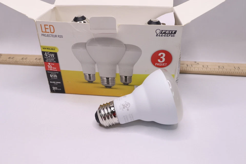 (3-Pk) Feit Electric Non-Dimmable LED Bulb R20/10KLED/3/CAN - Image 2 of 3