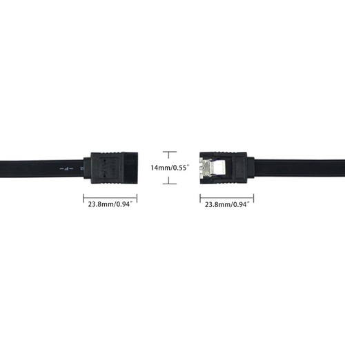 Hard Disk Drive Signal Cable Black Straight High Speed 40CM Sata3.0 Solid - Afbeelding 7 van 7