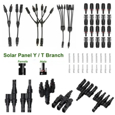 Solar Panel Y / T Branch Cable Connection Waterproof Adapter Connector Extension