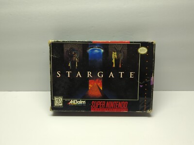 Stargate SNES Super NES Nintendo GAME+BOX AUTHENTIC TESTED LOOK! 