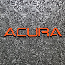 Orange Raised Plastic Letters Inserts Acura Tl 2004-2008 Front Bumper