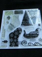 CTMH, "Holiday Magic", S1110, Clear Acrylic Stamp Set, New, Scrapbook,Cardmaking