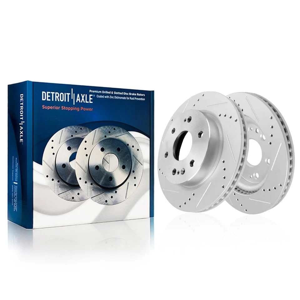8pc Front Rear Drilled Rotors Brake Pads Kit for Silverado Sierra 1500 Yukon XL - Image 3 of 4