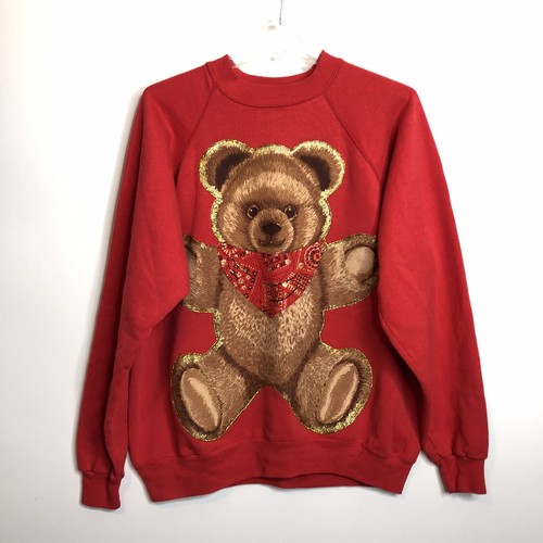 Vintage Hanes Activewear Cowboy Teddy Bear Pullover Sweatshirt Sweater Sz  XL | eBay