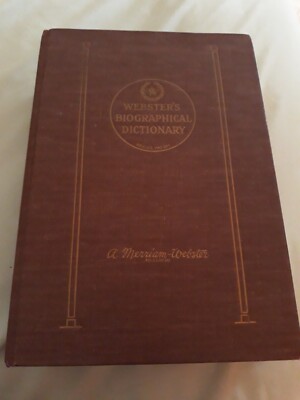 1964 Webster Biographical Dictionary First Edition