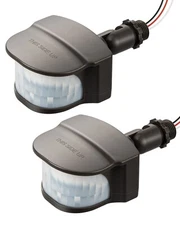 EDISHINE Dusk to Dawn Motion Sensor, 240° Detection Range Outdoor  2 Pack