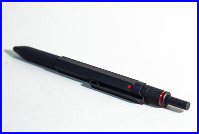 1990s rOtring 600 TRIO PEN Black RED PRINT Ballpoint Pen + Pencil