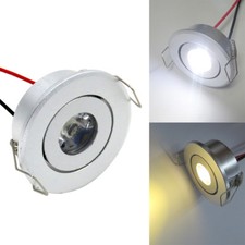 1W LED Ceiling Down Light Cabinet lights Recessed Lamp DC 12-24V Spotlight