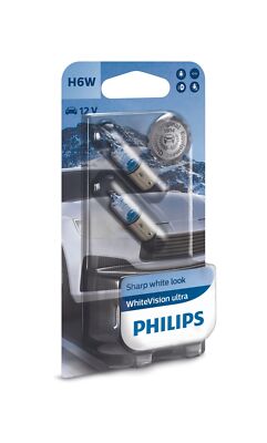Philips Glühbirne 12V 6W BAX9s Metallsockel WhiteVision 2Stk.