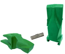 Weld-on Excavator Bucket Shank, Tooth & Pin Combo