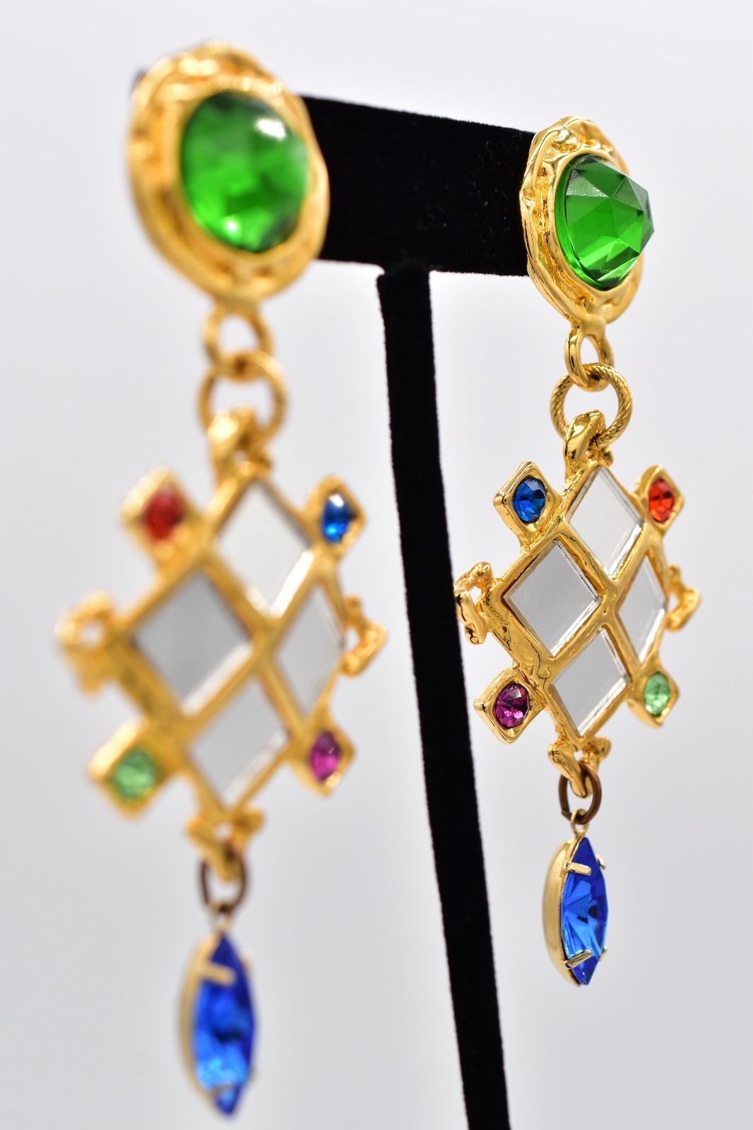 Robert Rose Vintage Statement Dangle Earrings Mul… - image 6