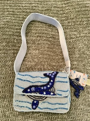 NEW RELEASE Blue Whale / Crab  Beaded Shoulder Bag India Viral Beaded Bag Charm
