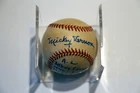 MICKEY VERNON WASHINGTON SENATORS VINTAGE AUTOGRAPHED BASEBALL WITH SHOWCASE