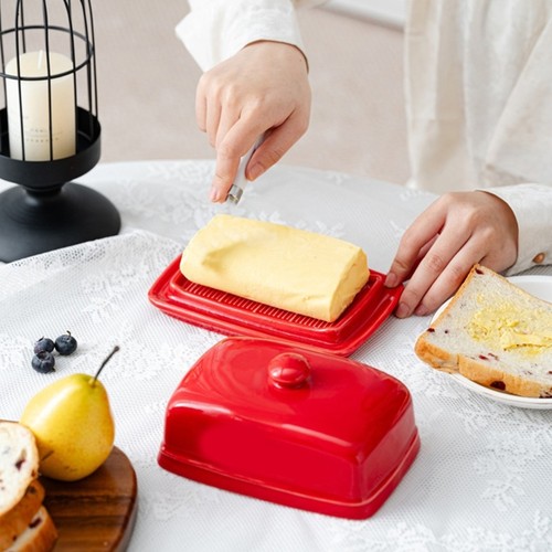 Multifuntional Ceramic Butter Storage Box Suitable for Refrigerator Organization - Zdjęcie 1 z 10